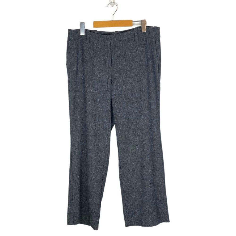 J. JILL Charcoal Women's Grey Career Dress Pants Straight Leg Stretch Pockets 12